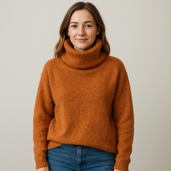 Brunella Gori Italian Lambswool Cowl Neck Knit Sweater, Medium - Picture 1 of 12